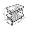 2-6 Tier Vegetable Fruit Trolley Cart Kitchen Rack Storage Basket Holder Shelf