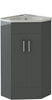 Cabinet Vanity Unit Sink Basin Bathroom Storage Corner Cloakroom High Gloss Grey