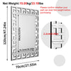Modern Accent Glass Wall Mirror Rectangular for Living Room Bedroom Office Foyer