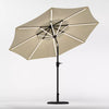 3M Solar Power LED Lights Parasol Outdoor Umbrella Sun Shade Canopy Garden