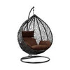 Hanging Rattan Egg Chair Garden Swing Chairs Patio Indoor Outdoor With Cushions