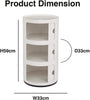 Curvaso Modern Storage Unit Drawer Multi Tier Round White Cabinet Bedside Table