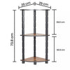 3/4/5 Tier Home Storage Corner Shelf Shelving Rack Unit Grey Display Stand