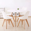 80CM Round Dining Table + Tulip Chairs Set Wooden Legs Kitchen Home Furniture