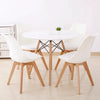 80CM Round Dining Table + Tulip Chairs Set Wooden Legs Kitchen Home Furniture