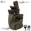 Garden Fountain Water Feature LED Lights Indoor Outdoor Polyresin Statues Decor