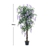 Large Artificial Wisteria Flower Tree Realistic Faux Plant Indoor Outdoor Decors