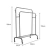 Rolling Double Clothes Rail Hanging Rack Garment DisplayStand Shoe Storage Shelf