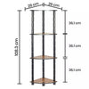 3/4/5 Tier Home Storage Corner Shelf Shelving Rack Unit Grey Display Stand