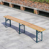 Beer Party Table Bench Set Outdoor Folding Wood Garden Trestle Dining Chairs 7ft