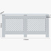 Radiator Cover MDF Wood Cross Pattern Grill Wall Cabinet Traditional Furniture