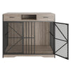 44 in Heavy Duty Dog Crate Furniture End Table Storage Drawers& Open Compartment