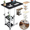 Mobile Over Bed Table Foldable Overbed Height Adjustable Laptop Tray Stand Desks