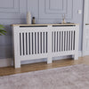 White Radiator Cover MDF Small Large Modern Wood Slat Grill Cabinet Furniture