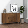 Modern Wooden Sideboard Storage Cabinet Unit With 2 Doors & 2 Drawers Wood Units