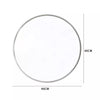 Sliver Large Round Mirror Geometric WallMount Bathroom Vanity Makeup Metal Frame