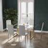 Luxury Dining Table Set Kitchen Table and Chairs Round/Square Metal Glass Table