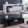 Modern TV Stand Unit Cabinet Living Room Set Entertainment Gloss Doors Free LED