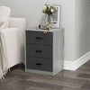3 Drawer Wooden Bedroom Bedside Cabinet Furniture Storage Nightstand Side Table