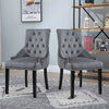 1/2/4/6 Dining Chairs Armchair High Back Linen/Velvet Upholstered Wood Legs Home