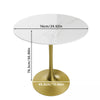 Round Dining Table Marble Modern Tulip Table Slate Tabletop Golden Pedestal Base