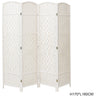 4/6 Panels Room Wood Rattan Weave Divider Folding Screen Privacy Partition White