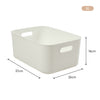 White Storage Boxes with Lid Plastic Storage Basket Cupboard Organiser Stackable