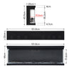 Electric 3 Sided Media Fire 40-100in Wall Insert LED Flames Fireplace Panoramic
