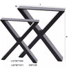 2PCS/Set Black Industrial Metal X Shape Table Legs Desk Bench X Cross Frame Legs