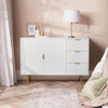 OHS Ribbed Bedside Table Cabinet 3/4/5/6 Draw Nightstand Side Board