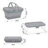 Outdoor Camping Folding Wooden Lid Car Storage Box Picnic Food Hiking Container