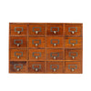 Vintage Wooden Trinket Box Chest of 9 Drawers Desk Organizer Storage Cabinet