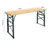 Folding Wooden Beer Table and Bench Set Garden Outdoor Bistro Bench Desk Chairs