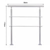 Stainless Steel Hand Rail Balustrade 2 Cross Bar Porch Garden Safety Stair Rails