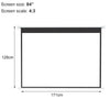 Motorised Electric Projector HD Screen Home Cinema HD DVD 16:9 + Remote Control