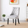 Velvet Dining Chair with Door Knocker Ring Windsor Dressing Room Chair 1/2/4/6