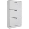 3 Drawer Shoe Cabinet Storage Cupboard Unit Shoe Rack Wooden Stand Organiser
