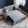 Living Room Sofa Bed Pull Out 2 SeaterConvertible Sleeper 2 with Cushions Grey