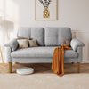 2-Seater Sofa Small Fabric Couch Armrest Side Pocket Modern Living Room