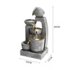 Solar Powered Water Feature Outdoor Fountain Garden Ornament LED Statue Lights