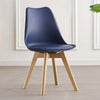 Tulip Dining Chair Padded Seat Eiffel Wood Legs (SETS OF 1,2,4) Jamie Lorenzo