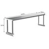 Commercial Catering Stainless Steel Over Shelf Kitchen Prep Work Table Bench UK