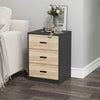 3 Drawer Wooden Bedroom Bedside Cabinet Furniture Storage Nightstand Side Table