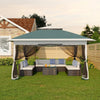 4x4M Pop Up Garden Gazebo Outdoor Party Tent Canopy With Sides Heavy Duty
