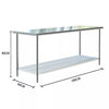 2/3/4/5/6 FT Stainless Steel Table Commercial Catering Work Prep Kitchen Bench