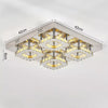 20-100cm Flush Mount Modern Square Ceiling Chandelier Crystal Light Lamp Pendant