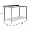 2/3/4/5/6 FT Stainless Steel Table Commercial Catering Work Prep Kitchen Bench