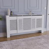 White Radiator Cover MDF Small Large Modern Wood Slat Grill Cabinet Furniture