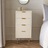 OHS Ribbed Bedside Table Cabinet 3/4/5/6 Draw Nightstand Side Board