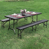 Outdoor Camping Picnic Table Set Portable Folding Garden Pub Table Bench Chairs